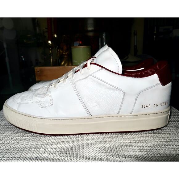 Common Projects Decades Low Article 2348 White & Red Size 12 - Picture 2 of 7